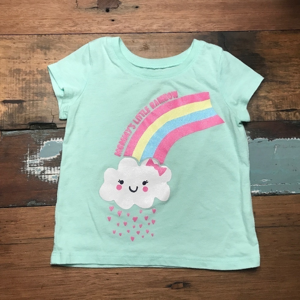 Children’s Place Short sleeve Mint green Graphic Tee Baby Size 18-24m